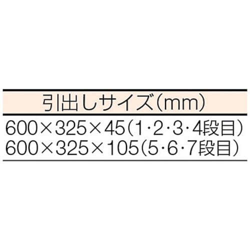 ローラーキャビネット 7段7引出し シルバー