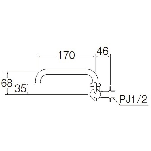 JA205−13 ミニセラ横形自在水栓