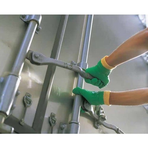 塩化ビニール手袋 グリーンジャージ L 10双入