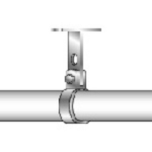 パイプ用支持金具プレスT字 脚高30L×厚3.2