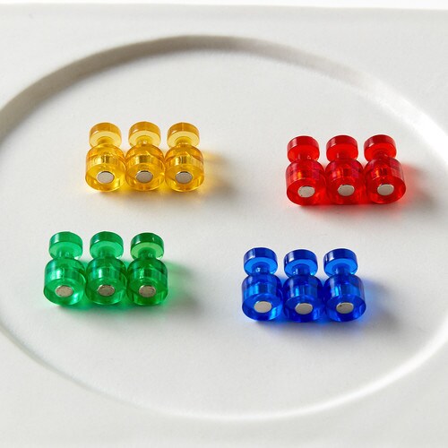 カラーマグネットピン 黄 10個入