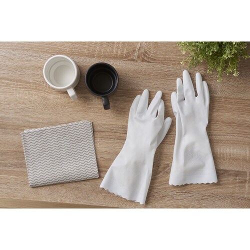 塩化ビニール手袋 きれいな手 うす手 白 Lサイズ