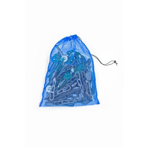 メッシュ袋 小 39×55cm 目合4mm 青