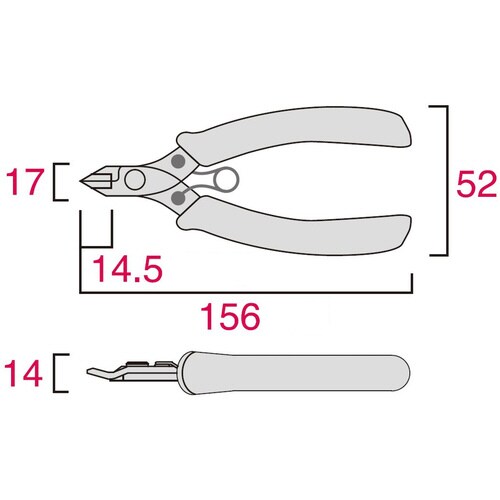 ステンレスプラスチックニッパ HP845−150
