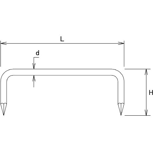 火造りかすがい生地 9×180