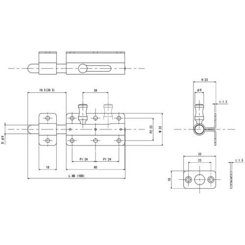 新型丸棒ラッチ S−624 800