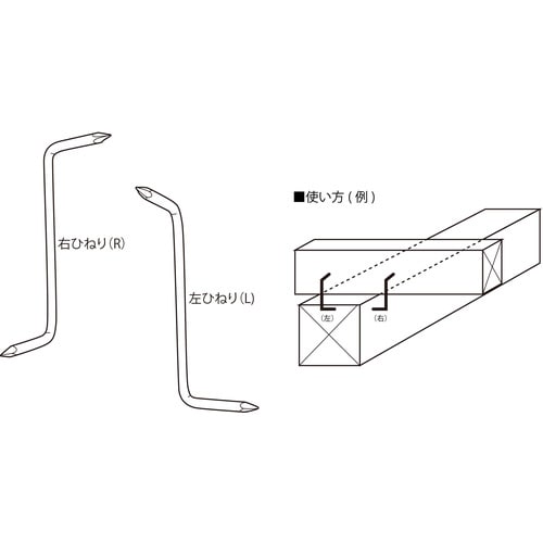 ユニクロ 手違いかすがい 右 5×120 4本組