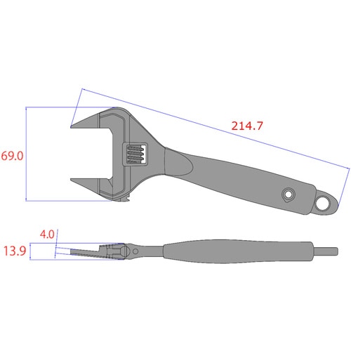 先薄モンキー 黒金 グリップ付 FLT−38−BG