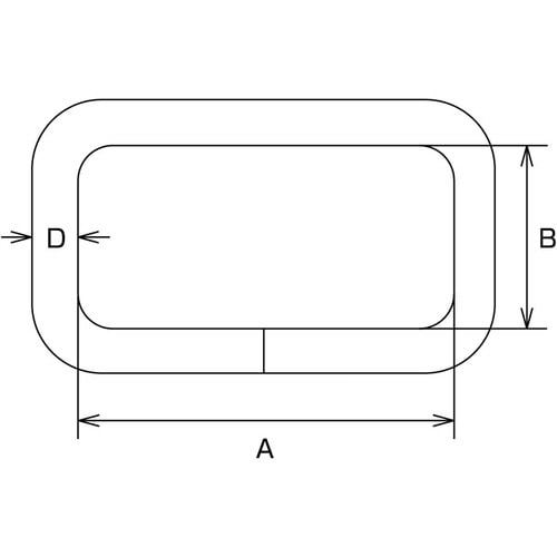ステンレス 四角リンク 線径6mm 内幅21mm