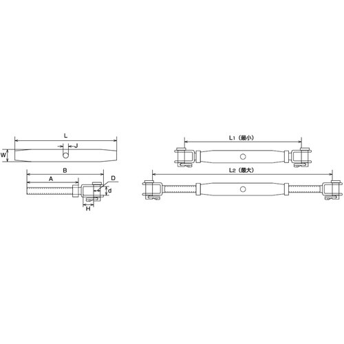 パイプターンバックル J&J B−1849
