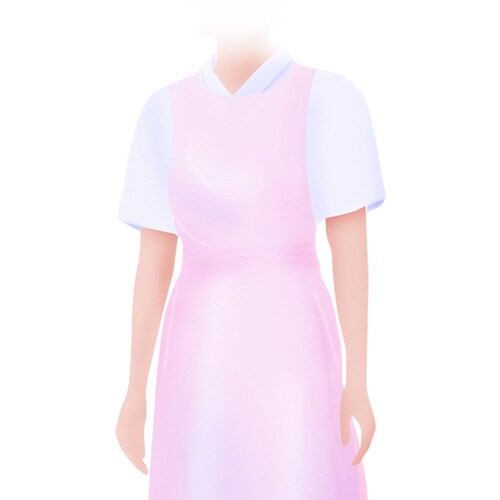 ハクゾウプラスチックエプロンSE プレミアム 桃