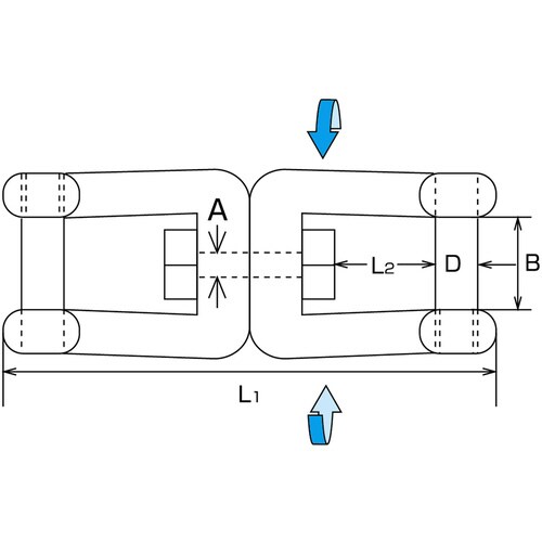 ステンレス 沈みダブルシャックル 呼び8mm