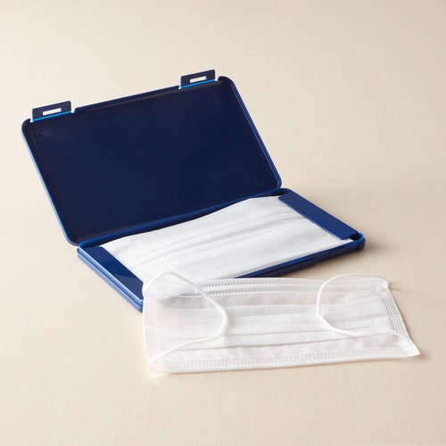 携帯用樹脂製マスクケース ネイビー
