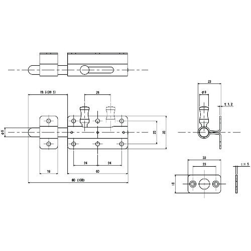 新型丸棒ラッチ S−624 100