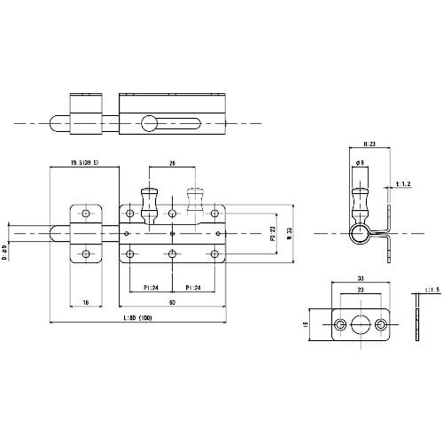 新型丸棒ラッチ S−624 100