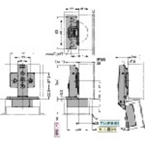 スライドヒンジ 厚扉用 H360−26−26T