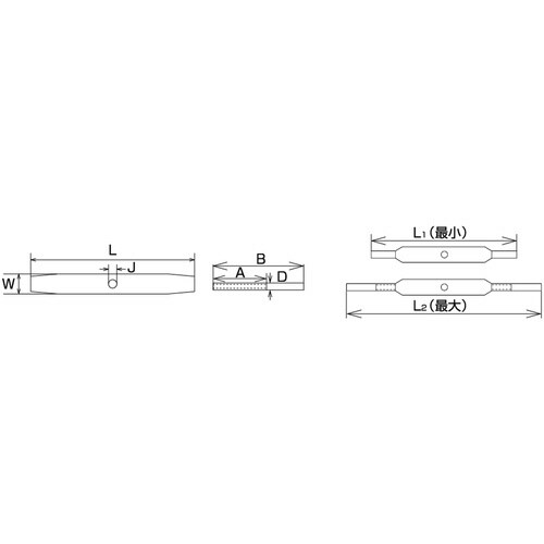 パイプターンバックル(ストレート)B−582