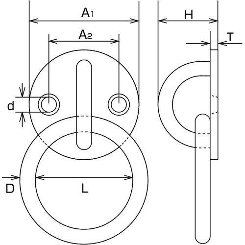 ステンレス ラウンドアイ 丸カン 内径40mm