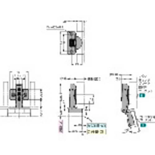 スライドヒンジ 360−C26−19T
