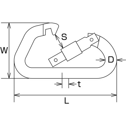 アルミカラビナ環付SL 線径11mm