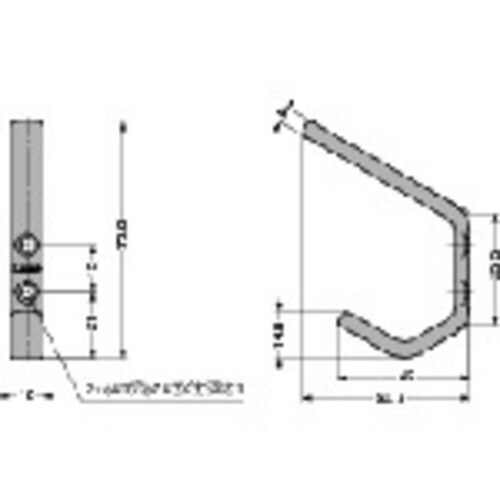 ステンレス鋼製 フック JF2B−55M