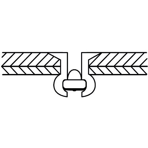 ブラインドリベット(皿頭)アルミ/スチール 4−2