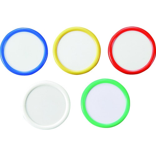 丸型名札 クリップピン両用タイプ Φ45 白