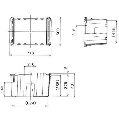 YAZAKI ポリテナー 105L ブルー