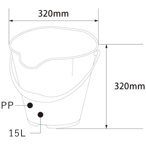 カラーバケツ 15L 青 BCP−CB15B