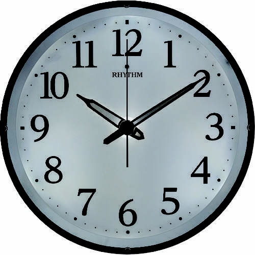 リズム 電波 壁掛け時計 暗所自動点灯機能付き