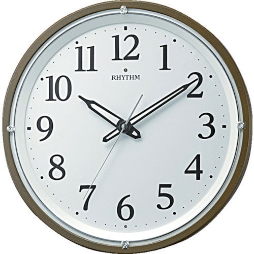 リズム 電波 壁掛け時計 暗所自動点灯機能付き