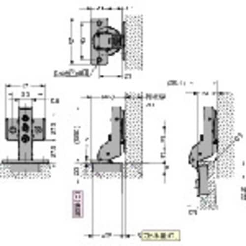 スライドヒンジ 360−C26−0T