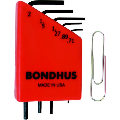 精密六角レンチセット 5本組(0.71−2mm)