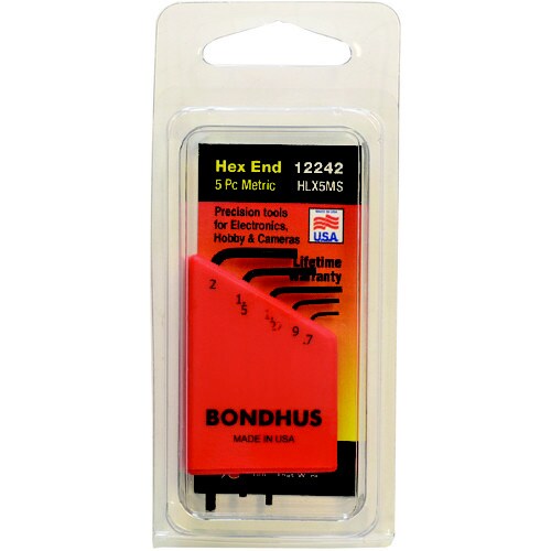 精密六角レンチセット 5本組(0.71−2mm)