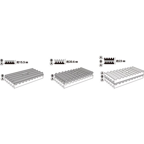 エアコン室外機用ゴムパッド2P