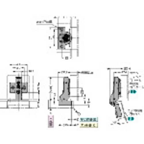 スライドヒンジ 360−C26−9T