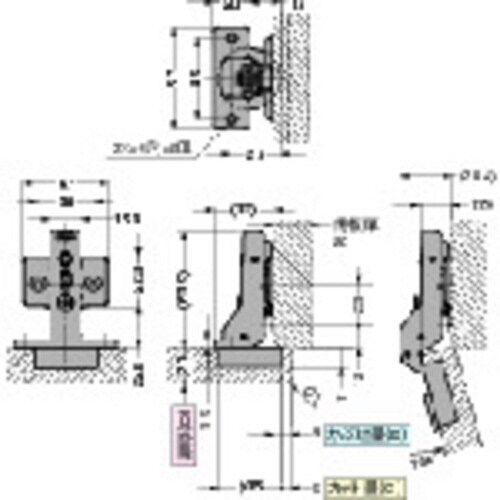 スライドヒンジ 360−C26−9T