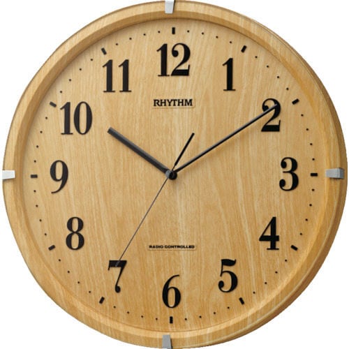 リズム 電波 壁掛け時計 φ329×47