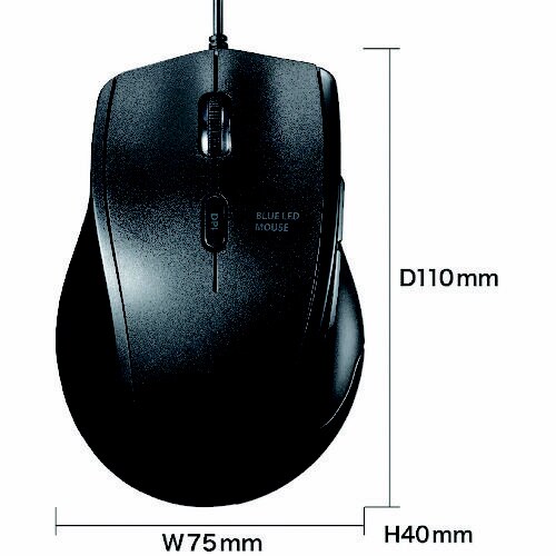 静音有線マウス左手用