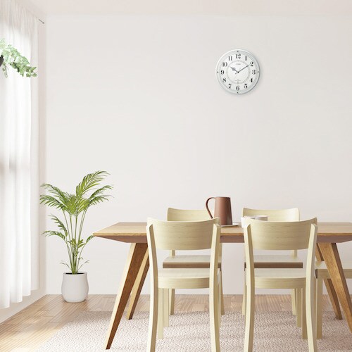 電波 壁掛け時計 白 φ341×53.8