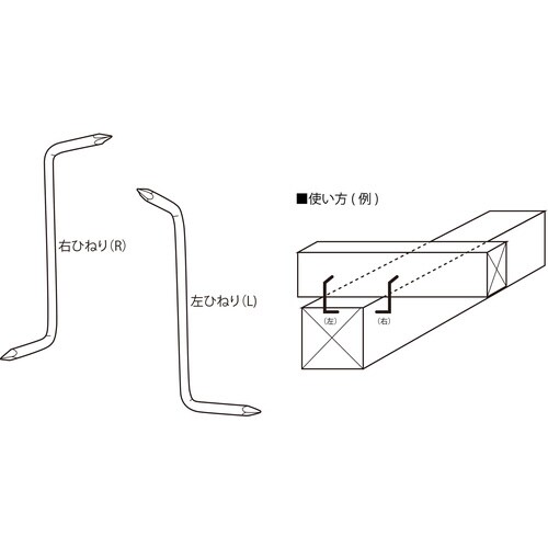 ユニクロ 手違いかすがい 左 5×120 4本組