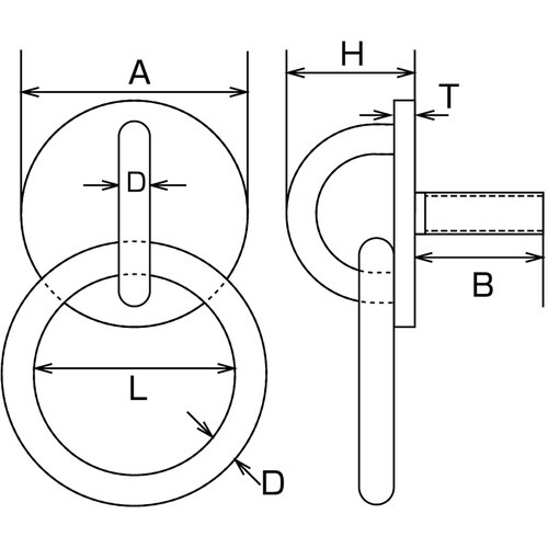 ステンレス ネジ込みラウンドアイ 丸カン M−6