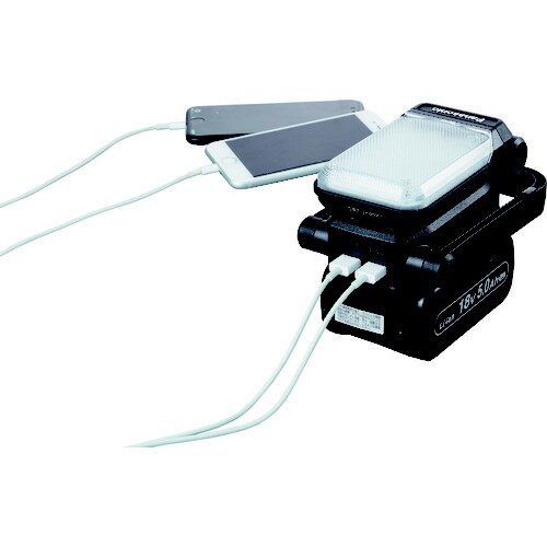 工事用 充電LEDマルチライト USB端子付き 黒