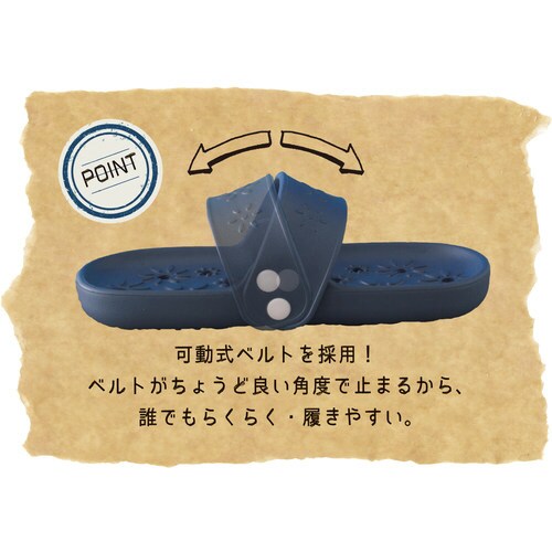 両履きサンダル フルール インディゴブルー