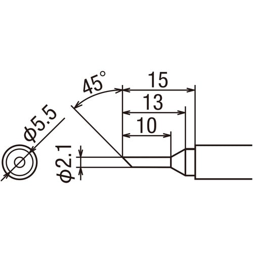 TRUSCO 替えこて先 2C型 1本