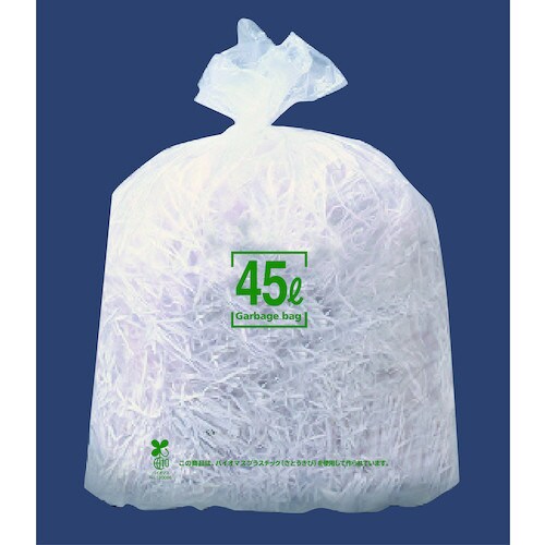 容量表記入 白 半透明 ゴミ袋 45L