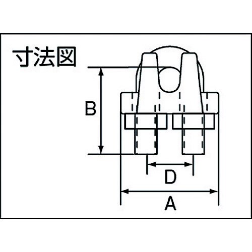 ワイヤークリップ ステンレス製 22mm用