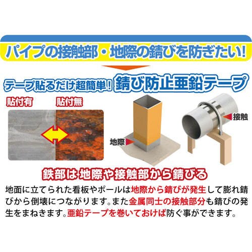 錆防止亜鉛シール 0.1×50×1M