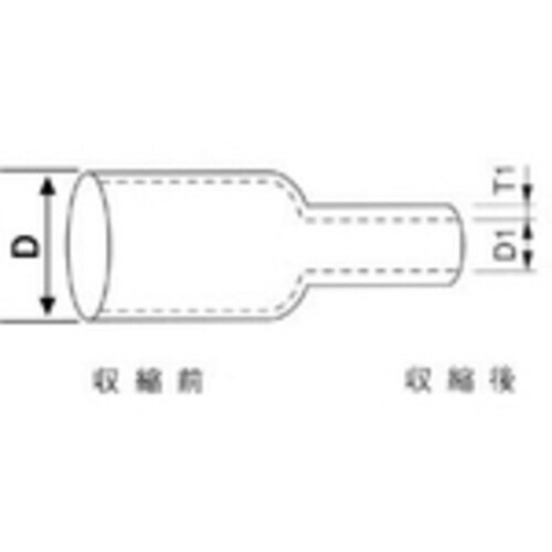 耐熱150℃収縮チューブ 収縮前内径6.4mm