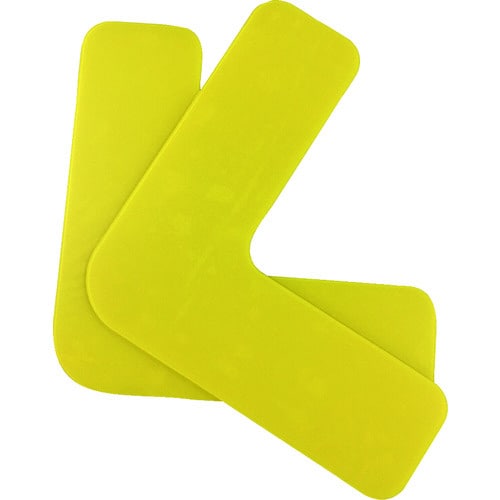 高耐久5Sフロア表示ステッカー L型 10枚 黄